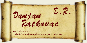 Damjan Ratkovac vizit kartica